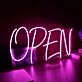 Open Purple Neon Sign