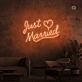 Just Married Neon Sign