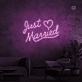 Just Married Neon Sign