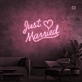 Just Married Neon Sign