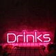 Drinks Red Neon Sign