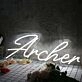 Archer White Neon Sign