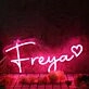 Freya Red Neon Sign