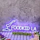 Food Kid LA Blue Neon Sign