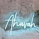 Ahavah Blue Neon Sign