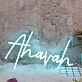 Ahavah Blue Neon Sign