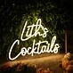 Lith's Cocktails Yellow Neon Sign