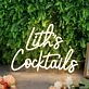Lith's Cocktails Yellow Neon Sign