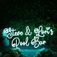 Steve And Lori's Pool Bar Blue Neon Sign