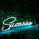 Suzanne Blue Neon Sign