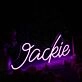Jackie Purple Neon Sign