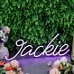 Jackie Purple Neon Sign