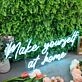 Make Yourself At Home Blue Neon Sign