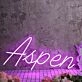 Aspen Purple Neon Sign