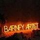 Barney Artist Orange Neon Sign