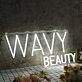Wavy Beauty White Neon Sign