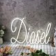Diosel White Neon Sign