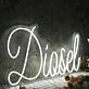 Diosel White Neon Sign