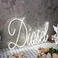Diosel White Neon Sign