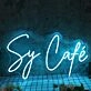 Sy Cafe Blue Neon Sign