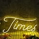Times Yellow Neon Sign