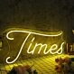 Times Yellow Neon Sign