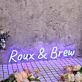 Roux And Brew Blue Neon Sign