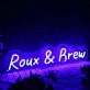 Roux And Brew Blue Neon Sign