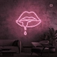 Biting Lip Neon Sign