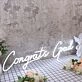 Congrats Grad White Neon Sign