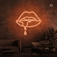 Biting Lip Neon Sign