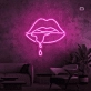 Biting Lip Neon Sign