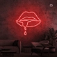Biting Lip Neon Sign