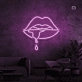 Biting Lip Neon Sign