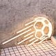 Flying Soccer Yellow Neon Sign