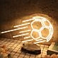 Flying Soccer Yellow Neon Sign