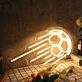 Flying Soccer Yellow Neon Sign