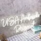 USA Ambassador Pageant White Neon Sign