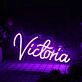 Victoria Purple Neon Sign