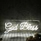 God Bless White Neon Sign