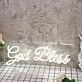 God Bless White Neon Sign