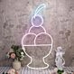 A Bowl Of Ice Cream with Cheery Neon Sign
