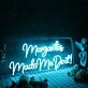 Margaritas Made Me Do It Blue Neon Sign