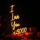 I Love You 3000 Orange Neon Sign