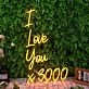I Love You 3000 Orange Neon Sign