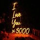 I Love You 3000 Orange Neon Sign