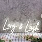 Long And Lash White Neon Sign