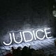 Judice White Neon Sign