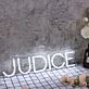 Judice White Neon Sign