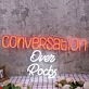 Conversation Over Rocks Custom Neon Sign